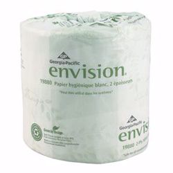 Picture of GEORGIA-PACIFIC ENVISION® EMBOSSED BATHROOM TISSUE Embossed Bathroom Tissue, 2-Ply, White, 4½" X 4.05", 550 Sht/Rl, 80 Rl/Cs (20 Cs/Plt)