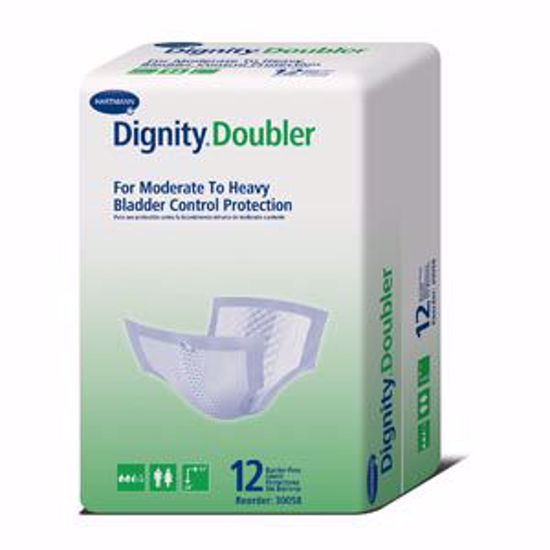 Picture of HARTMANN USA DIGNITY® DISPOSABLE PADS Dignity® Doubler, For Moderate To Heavy Protection, 13" X 24", White, 12/Bg, 6 Bg/Cs