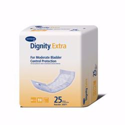 Picture of HARTMANN USA DIGNITY® DISPOSABLE INSERTS Dignity® Extra Insert, For Light To Moderate Protection, 4" X 12", White, 25/Bg, 10 Bg/Cs