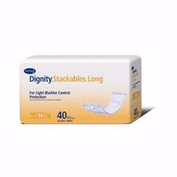 Picture of HARTMANN USA DIGNITY® DISPOSABLE PADS Dignity® Stackables® Long Pad, For Light Protection, 3½" X 15", White, 40/Bg, 4 Bg/Cs