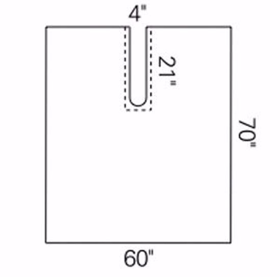 Picture of HALYARD DRAPES Impervious Split Drape, 60" X 70", 4" X 20" Split, Sterile, 42/Cs
