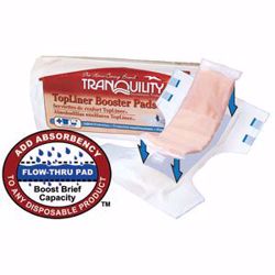 Picture of PRINCIPLE BUSINESS TRANQUILITY® TOPLINER™ BOOSTER CONTOUR Booster Super-Plus Contour, 14" X 32", Capacity 27½ Fl Oz, 12/Bg, 8 Bg/Cs