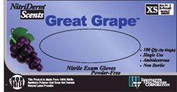 Picture of INNOVATIVE NITRIDERM® SCENTS POWDER-FREE NITRILE GLOVES Gloves, Exam, Medium, Nitrile, Non-Sterile, PF, Textured, Grape Scent, 100/Bx, 10 Bx/Cs