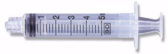 Picture of BD 5 ML SYRINGES & NEEDLES Syringe Only, 5Ml, Luer-Lok™ Tip, 125/Bx, 4 Bx/Cs (Continental US Only)