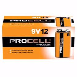 Picture of DURACELL® PROCELL® ALKALINE BATTERY Battery, Alkaline, Size 9V, 12/Bx (6/Cs, 224 Cs/Plt) (UPC# 52748)