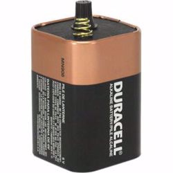 Picture of DURACELL® ALKALINE BATTERY Battery, Alkaline, 6V, Spring Top, 6/Cs (UPC# 09006)