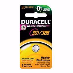 Picture of DURACELL® MEDICAL ELECTRONIC BATTERY Battery, Silver Oxide, Size 301/386, 1.5V, 6/Bx, 6 Bx/Cs (UPC# 66127)