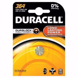 Picture of DURACELL® MEDICAL ELECTRONIC BATTERY Battery, Silver Oxide, Size 364, 1.5V, 6/Bx, 6 Bx/Cs (UPC# 66272)
