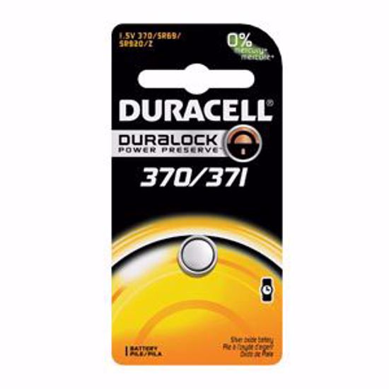 Picture of DURACELL® MEDICAL ELECTRONIC BATTERY Battery, Silver Oxide, Size 370/371, 1.5V, 6/Bx, 6 Bx/Cs (UPC# 66134)