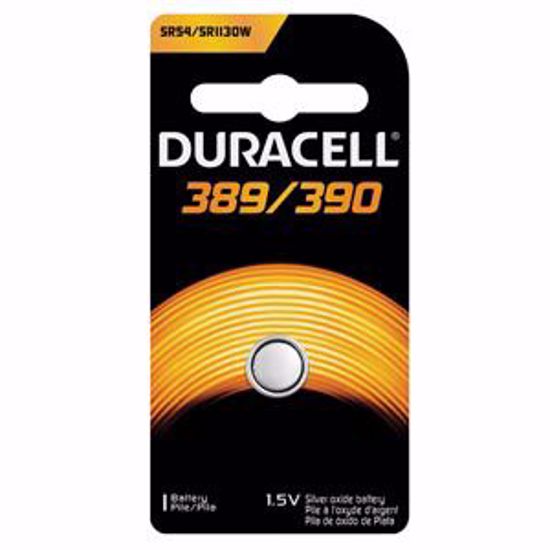 Picture of DURACELL® MEDICAL ELECTRONIC BATTERY Battery, Silver Oxide, Size 389/390, 1.5V, 6/Bx, 6 Bx/Cs (UPC# 66141)
