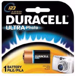 Picture of DURACELL® PHOTO BATTERY Battery, Lithium, Size DL123A, 3V, 6/Bx (UPC# 66191) (Item Is Considered HAZMAT And Cannot Ship Via Air Or To AK, GU, HI, PR, VI)