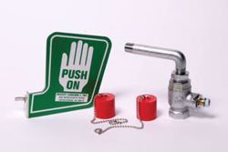 Picture of DESERT ASSEMBLY OPTI-KLENS WALL MOUNTED EYEWASH Red Caps, Chain For 1M, 1Pr