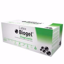Picture of MOLNLYCKE BIOGEL® DIAGNOSTIC™ GLOVES Diagnostic Glove, Latex, Powder Free (PF), Size 5½, Non-Sterile, 25/Bx, 6 Bx/Cs