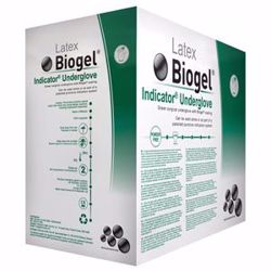 Picture of MOLNLYCKE BIOGEL® INDICATOR® GLOVES Surgical Glove, Size 8½, Sterile, Latex, Powder Free (PF), 50/Bx, 4 Bx/Cs