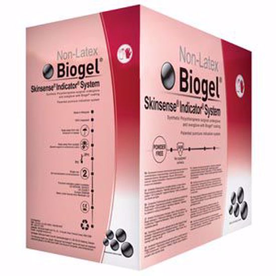 Picture of MOLNLYCKE BIOGEL® SKINSENSE® INDICATOR® GLOVES Surgical Glove, Size 8, Sterile, Non-Latex, Powder Free (PF), 50/Bx, 4 Bx/Cs