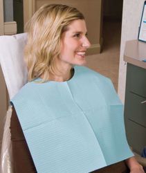 Picture of TIDI CHOICE SPECIALTY BIBS Contour Neck Bib, 17" X 18", 2-Ply + Poly, White, 500/Cs