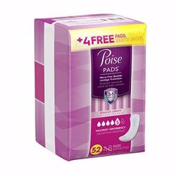 Picture of KIMBERLY-CLARK POISE® PADS Poise Pads, Maximum, 48/Pk, 4 Pk/Cs (40 Cs/Plt)