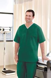 Picture of GRAHAM MEDICAL DISPOSABLE ELITE NON-WOVEN SCRUBS Shirt, Non-Woven, X-Large, Green, 30/Cs