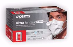 Picture of CROSSTEX SECUREFIT ULTRA SENSITIVE EARLOOP MASK Earloop Mask, No Fog, White, 40/Bx, 10 Bx/Ctn