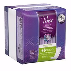 Picture of KIMBERLY-CLARK POISE® LINERS Liners, Very Light, Long, 14/Pk, 12 Pk/Cs