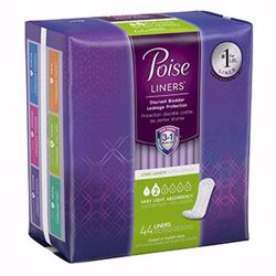 Picture of KIMBERLY-CLARK POISE® LINERS Liners, Very Light, Long, 44/Pk, 6 Pk/Cs