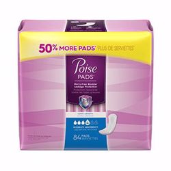 Picture of KIMBERLY-CLARK POISE® PADS Poise Pads, Moderate, Long, 84/Pk, 2 Pk/Cs