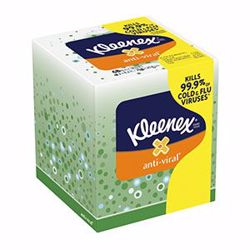Picture of KIMBERLY-CLARK FACIAL TISSUE Kleenex® Anti-Viral, 68 Sheets/Bx, 27 Bx/Cs (36 Cs/Plt)