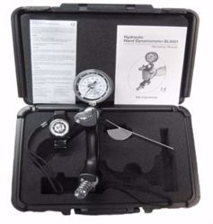 Picture of B&L ENGINEERING® HAND EVALUATION KITS 3-Piece Hand Evaluation Kit Includes: (1) BL5001 Dynamometer, (1) PG-30 Pinch Gauge, 5½" Stainless Steel Finger Goniometer & Plastic Case (060782)