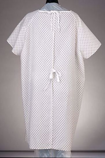 Picture of CALDERON PATIENT GOWNS Patient Gown, Broadcloth, Back Tie, 58" Sweep, 6/Pk (020193)