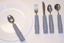 Picture of KINSMAN WEIGHTED UTENSILS Weighted Utensils, Set Of 4 Includes: Fork, Teaspoon, Knife & Soup Spoon (DROP SHIP ONLY)
