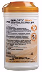 Picture of PDI SANI-CLOTH® BLEACH GERMICIDAL DISPOSABLE WIPE Bleach Germicidal Disposable Wipe, X-Large, 11½" X 11¾", 40 Individual Packs/Bx, 3 Bx/Cs (100 Cs/Plt) (Minimum Expiry Lead Is 90 Days) (US Only)