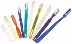 Picture of DUKAL DAWNMIST TOOTHBRUSH Toothbrush, 30 Tuft, Ivory Handle, Clear Polypropylene Bristles, 144/Bx, 10 Bx/Cs (27 Cs/Plt)
