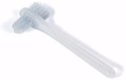 Picture of DUKAL DAWNMIST DENTURE CARE Denture Toothbrush, 2-Sided, Clear Handle, Clear Polypropylene Bristles, 144/Bx, 10 Bx/Cs