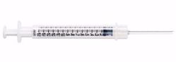 Picture of ULTIMED ULTICARE LOW DEAD SPACE SAFETY SYRINGE Safety Syringe, Low Dead Space, 1.5Ml, 22G X 1½", 100/Bx