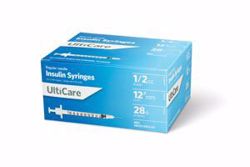 Picture of ULTIMED ULTICARE INSULIN SYRINGES Insulin Syringe, 1/2Cc, 28G X ½", 100/Bx