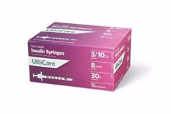 Picture of ULTIMED ULTICARE INSULIN SYRINGES Insulin Syringe, 3/10Cc, 30G X 5/16", 100/Bx