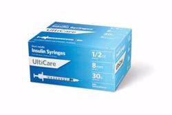Picture of ULTIMED ULTICARE INSULIN SYRINGES Insulin Syringe, 1/2Cc, 30G X 5/16", 100/Bx