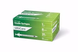 Picture of ULTIMED ULTICARE INSULIN SYRINGES Insulin Syringe, 1Cc, 31G X 5/16", 100/Bx