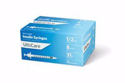 Picture of ULTIMED ULTICARE INSULIN SYRINGES Insulin Syringe, 1/2Cc, 31G X 5/16", 100/Bx