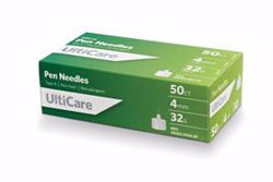 Picture of ULTIMED ULTICARE PEN NEEDLES Pen Needle, 4Mm Depth, 32G X 5/32", 50/Bx