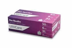 Picture of ULTIMED ULTICARE PEN NEEDLES Pen Needle, 6Mm Depth, 31G X ¼", 50/Bx