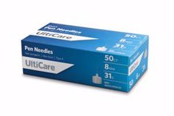 Picture of ULTIMED ULTICARE PEN NEEDLES Pen Needle, 8Mm Depth, 31G X 5/16", 50/Bx