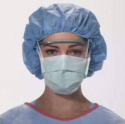 Picture of HALYARD KC100 SURGICAL & PROCEDURE MASKS Surgical Mask, Tie, Blue, 50/Bx, 6 Bx/Cs