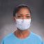 Picture of HALYARD KC200 SURGICAL & PROCEDURE MASKS Surgical Mask, Wraparound Visor, Fog-Free, Tie, Blue, 25/Bx, 4 Bx/Cs