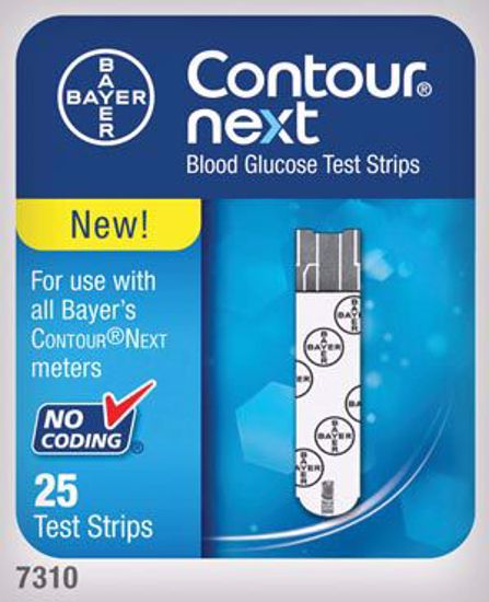 Picture of ASCENSIA CONTOUR® NEXT EZ BLOOD GLUCOSE MONITORING SYSTEM Blood Glucose Test Strips, 25/Btl (Minimum Expiry Lead Is 90 Days)