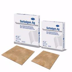 Picture of HARTMANN USA SORBALGON® AG SILVER CALCIUM ALGINATE DRESSING Silver Calcium Alginate Dressing, 2" X 2", Sterile, Latex Free (LF), 10/Bx