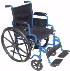 Picture of WHEELCHAIR BLUESTREAK FLIP DSK ARM W/ELEV FT REST 16