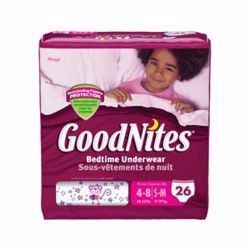 Picture of PANTS INCONT GOODNITES GIRLS SM/MED (26EA/PK 3PK/CS)