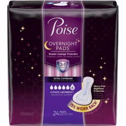 Picture of PAD OVRNGHT POISE ULTIMTE ABSRB EXTRA CVRG (24/PK 2PK/CS)