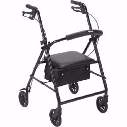 Picture of WALKER ROLLATOR STEEL W/6" WHEEL BLK